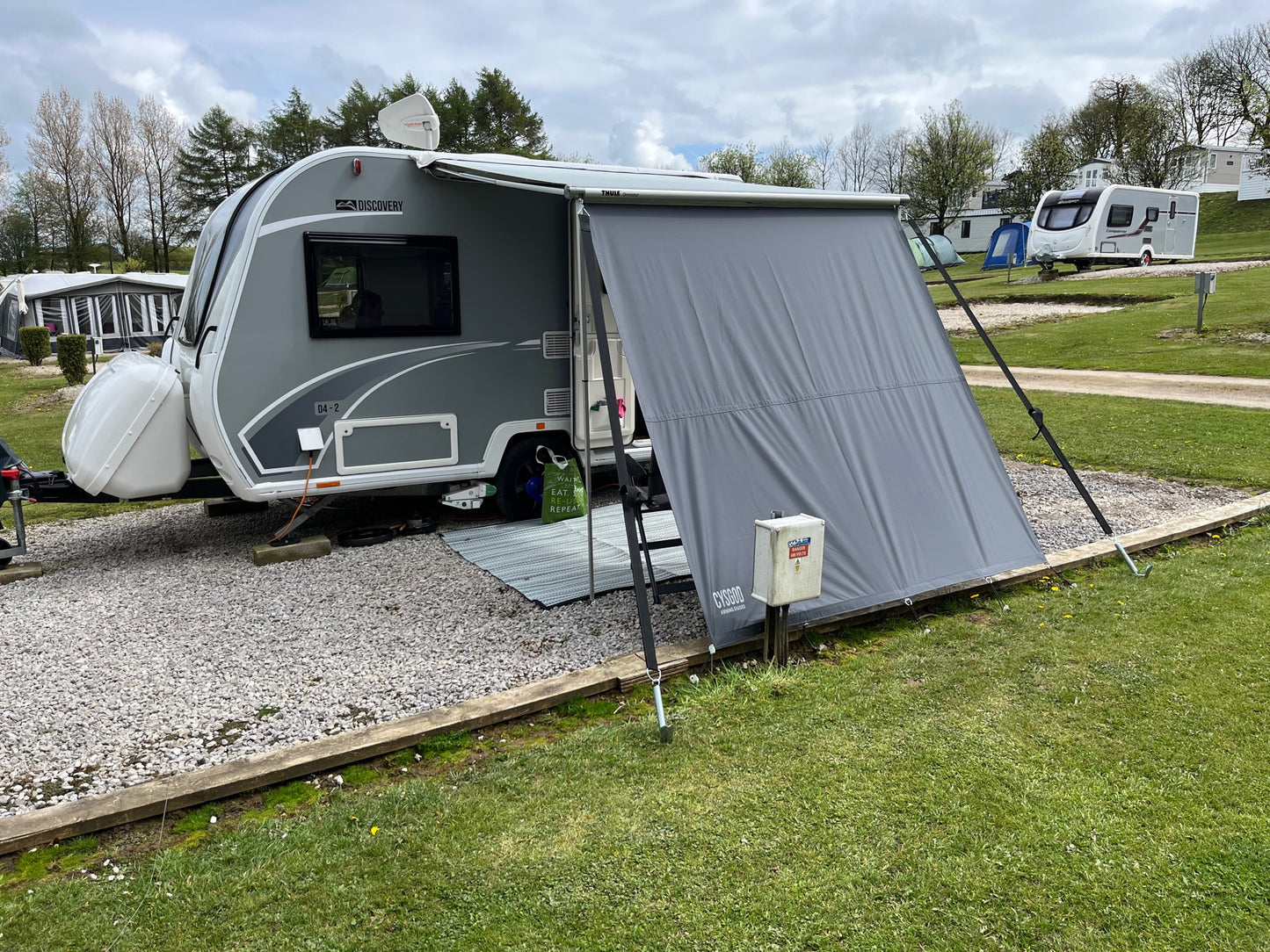 2.6m Waterproof Campervan Awning Front Shade Screen VW T5 T6 T6.1 Ford Nugget Fits Fiamma Thule Dometic