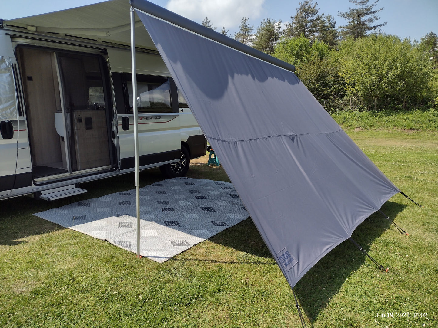 3.0m Waterproof Front Privacy Screen Fits Fiamma Thule Dometic