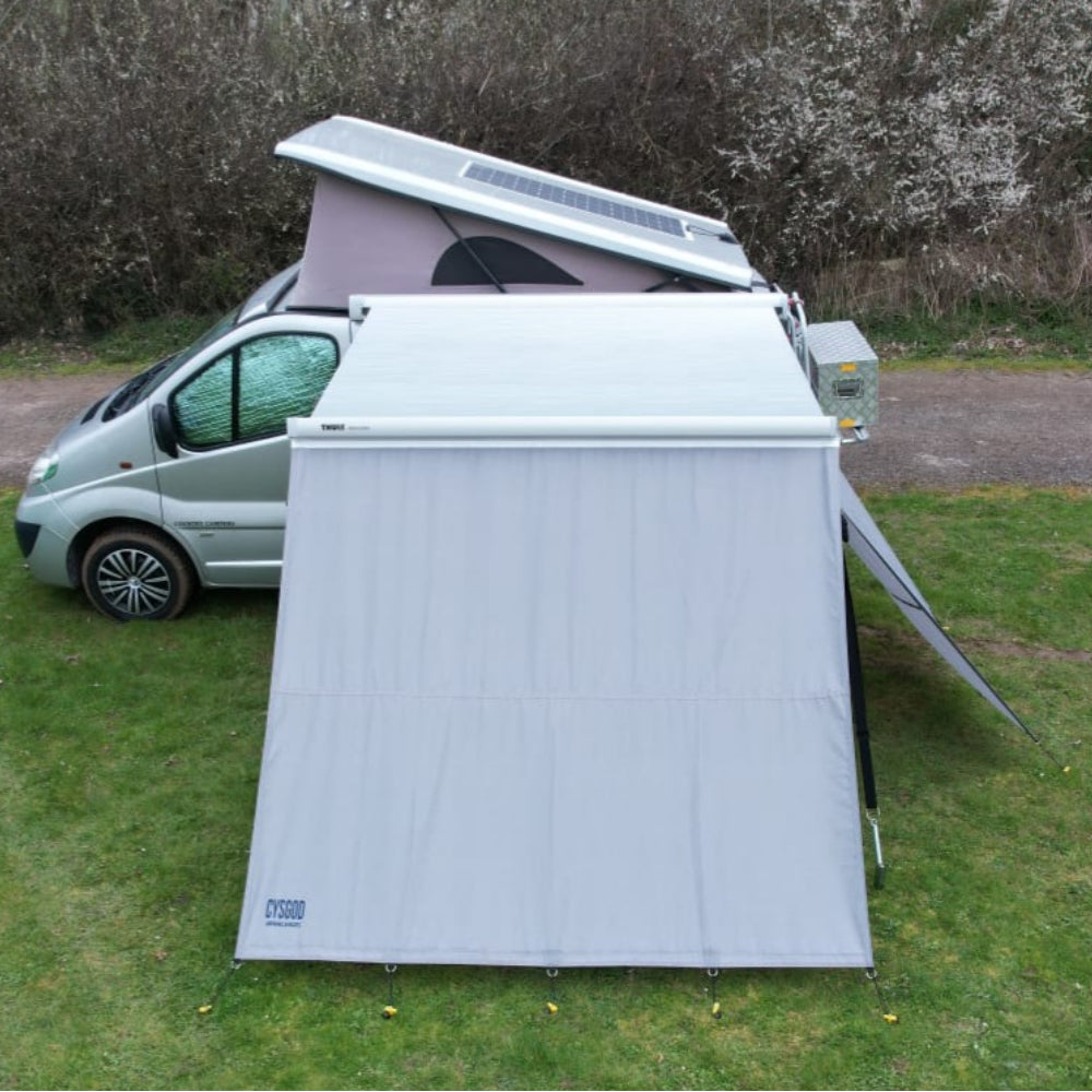 Small Campervan Renault Traffic 2.3m Fiamma Thule Awning Front And Side Panel Awning Shade Privacy Screen